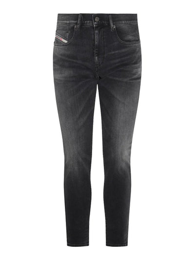 Jeans In Denim Di Cotone Nero