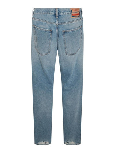 Jeans In Denim Di Cotone Azzurro