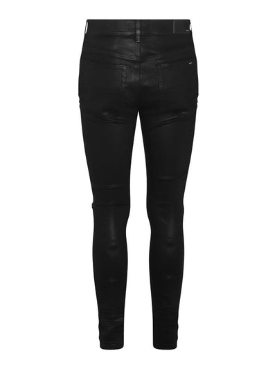 Jeans In Denim Di Cotone Nero