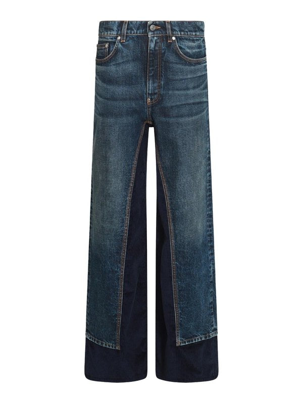 Jeans In Cotone Blu Scuro