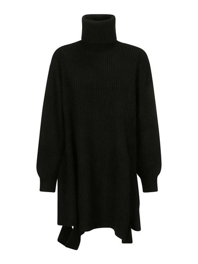 Maglione Nero A Collo Alto Oversized