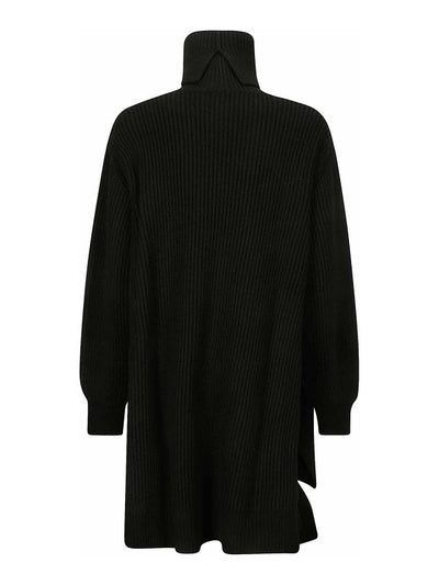 Maglione Nero A Collo Alto Oversized