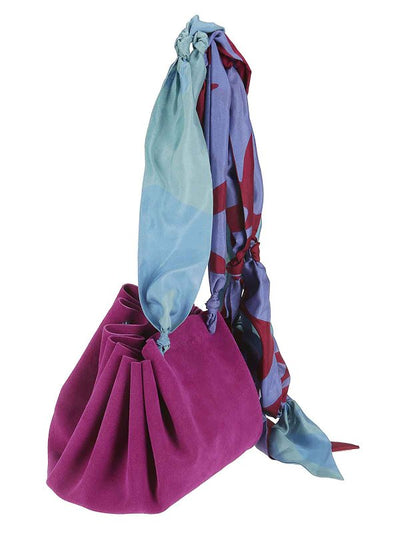 Borsa Secchiello In Suede Multicolore