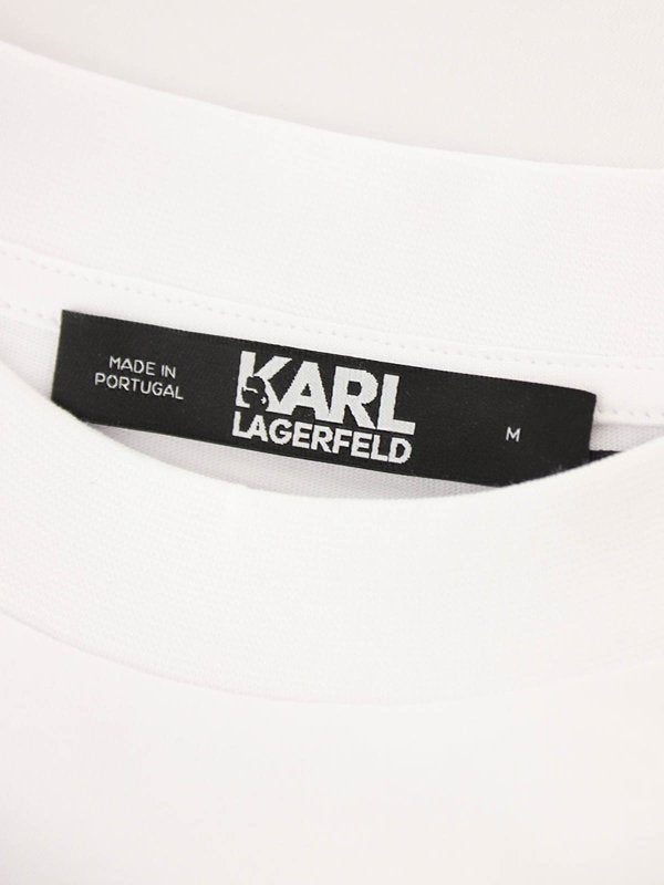 T-shirt Con Orlo Firmato Karl