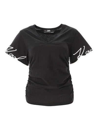 T-shirt Karl Signature Sull'orlo Della Manica