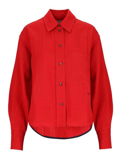 Camicia Crop In Carmine