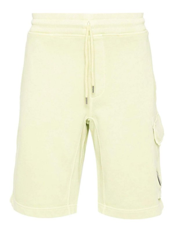 Pantaloncini Cargo Diagonali In Pile