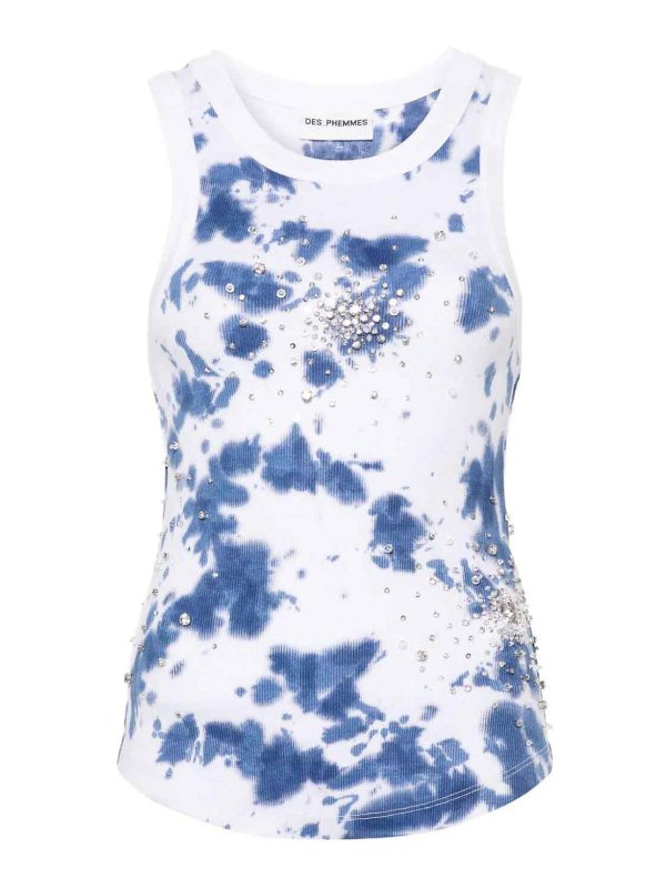 Canotta Con Ricamo Tie Dye Splash