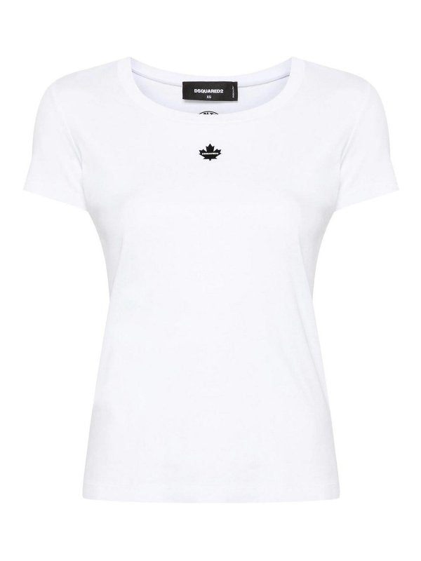 T-shirt In Cotone Con Logo Applicato