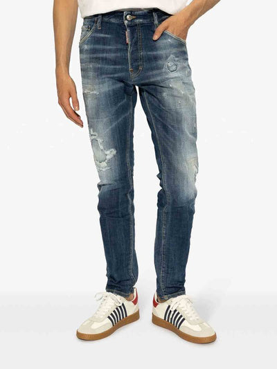 Jeans Dal Taglio Slim Effetto Consumato