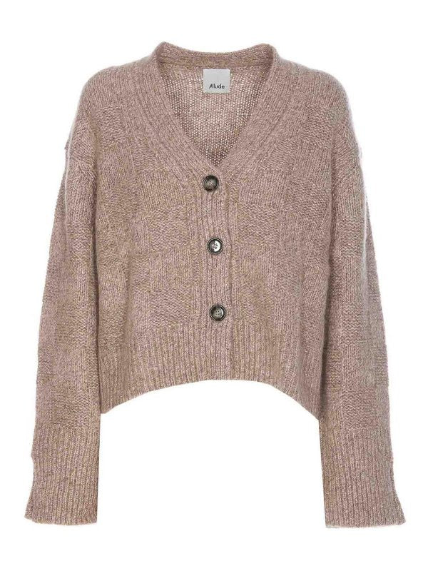 Cardigan Beige Con Bottoni