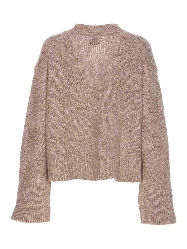 Cardigan Beige Con Bottoni