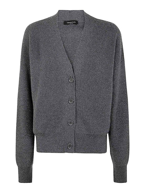 Cardigan A Maniche Lunghe In Lurex