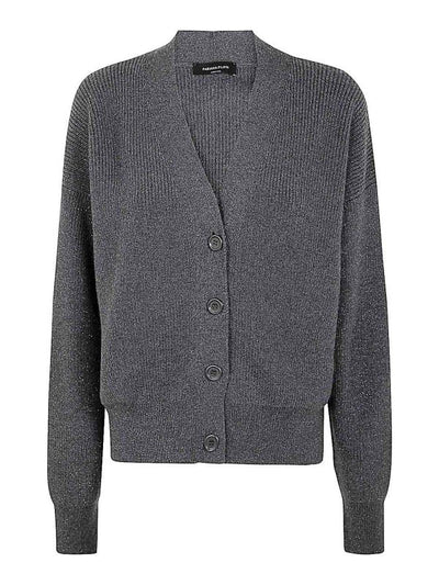 Cardigan A Maniche Lunghe In Lurex