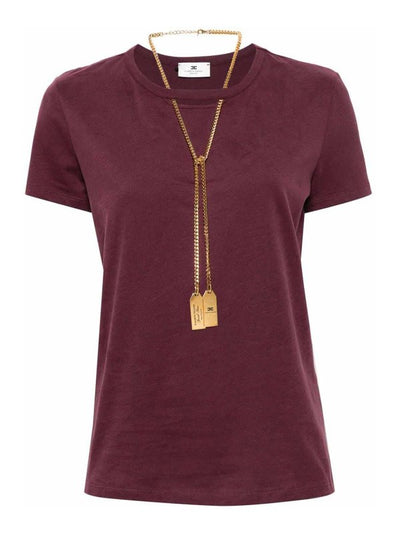 T-shirt In Cotone Con Collana Logo