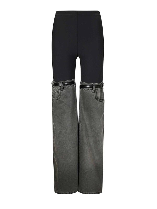 Pantaloni In Denim Ibrido