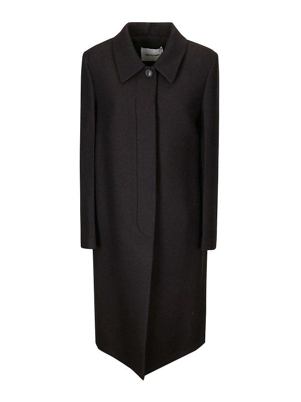 Cappotto Mac Singolo In Twill Di Lana