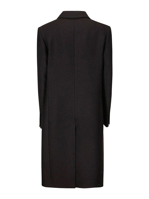 Cappotto Mac Singolo In Twill Di Lana