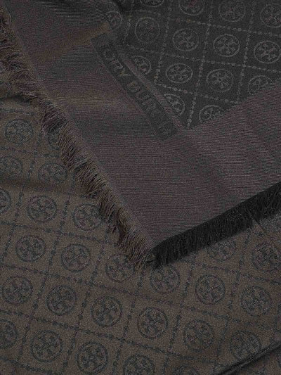 Sciarpa Con Frange Motivo Jacquard