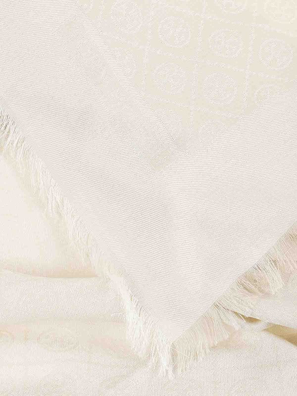 Sciarpa Con Frange Motivo Jacquard