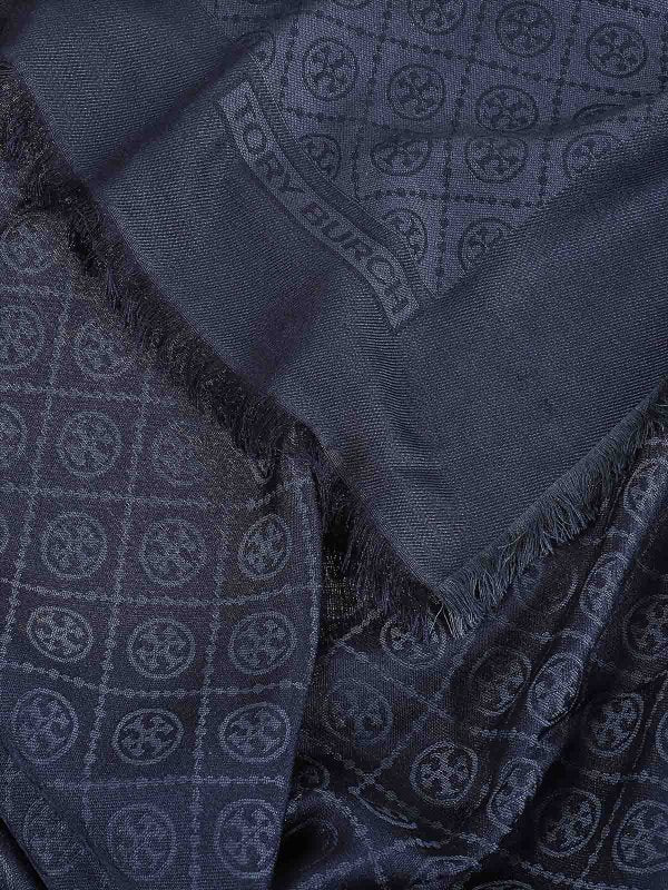 Sciarpa Con Frange Motivo Jacquard