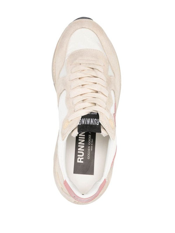 Sneakers  In Pelle Con Suola Da Corsa