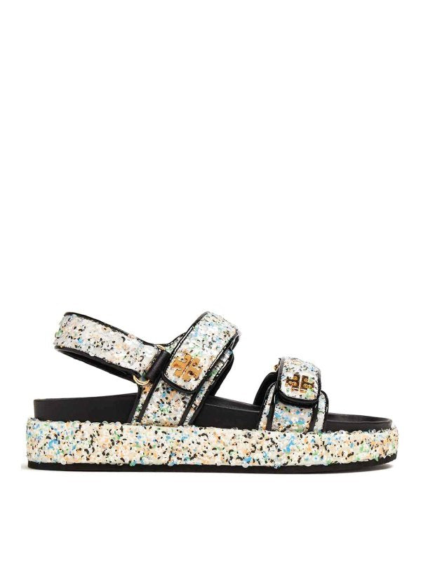 Sandalo Kira Sport In Pelle Con Pailettes