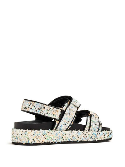 Sandalo Kira Sport In Pelle Con Pailettes