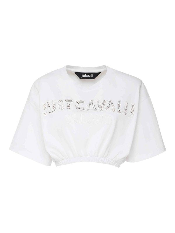 T-shirt Crop Top In Cotone