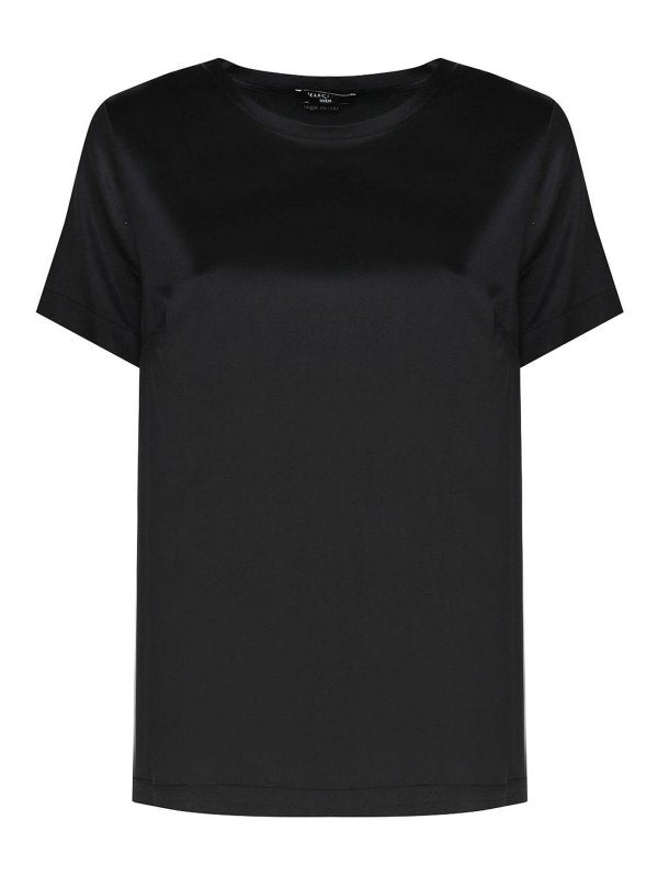 T-shirt In Seta Elastica