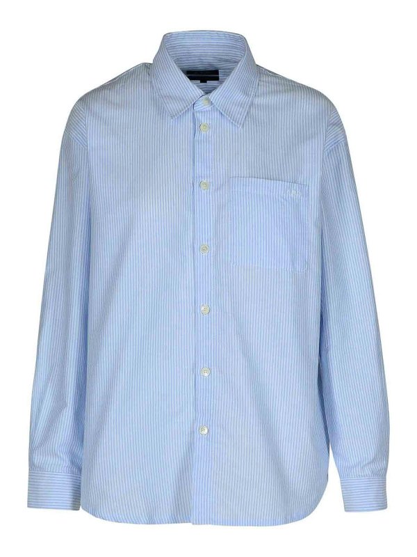 Camicia Boyfriend In Cotone Azzurro