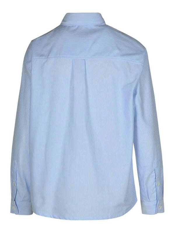 Camicia Boyfriend In Cotone Azzurro