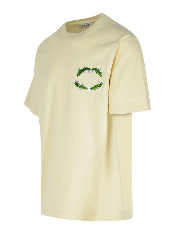 T-shirt In Cotone Color Crema