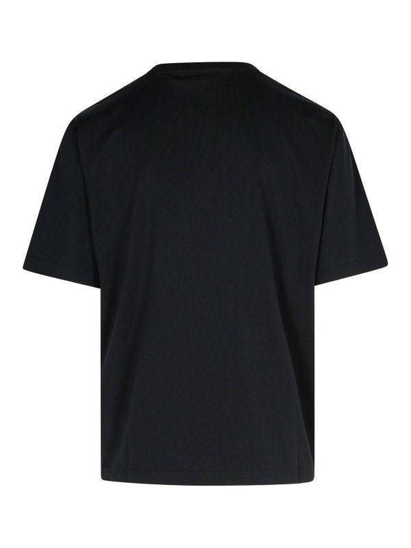 T-shirt Di Tendenza In Cotone Nero