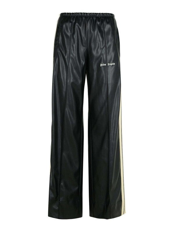 Pantaloni Jogger In Misto Poliestere Nero