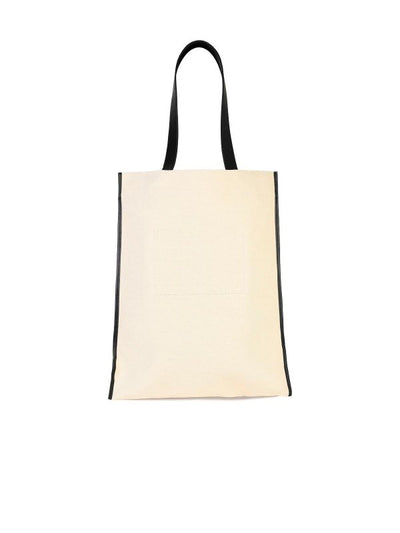 Borsa Shopping In Tela Beige