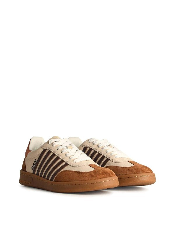 Sneakers Boxer In Pelle Avorio