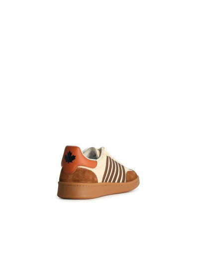 Sneakers Boxer In Pelle Avorio