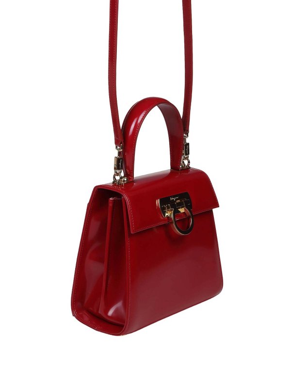 Borsa Top Handle S In Vitello Colore Rosso