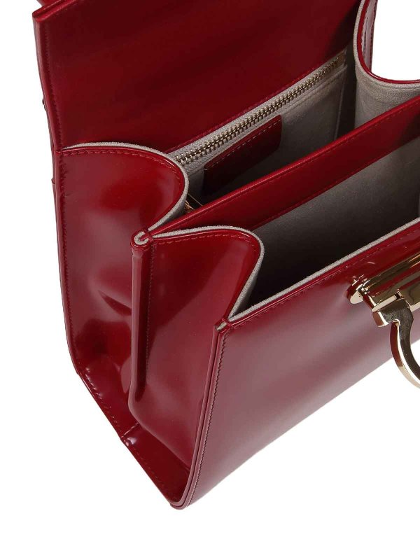 Borsa Top Handle S In Vitello Colore Rosso