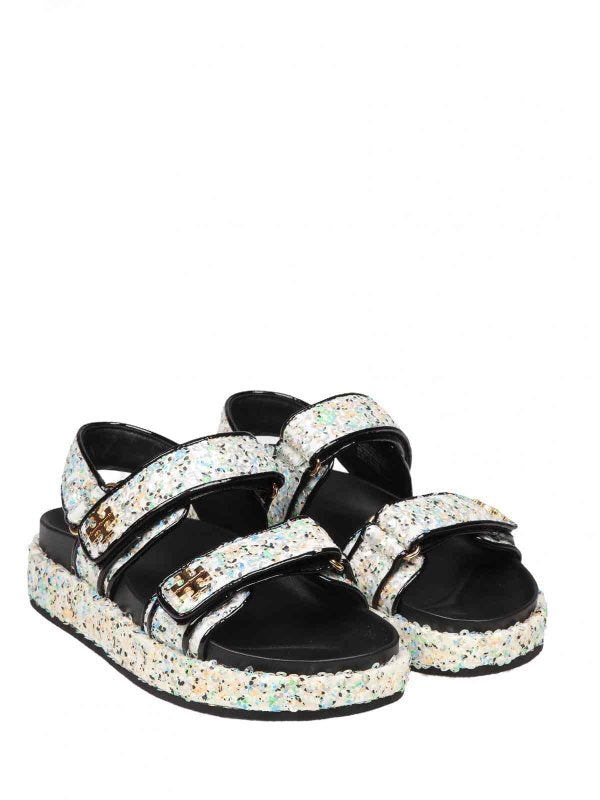 Sandalo Kira Sport In Pelle Con Pailettes