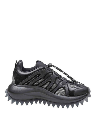 Sneakers Running Trek In Pelle Colore Nero