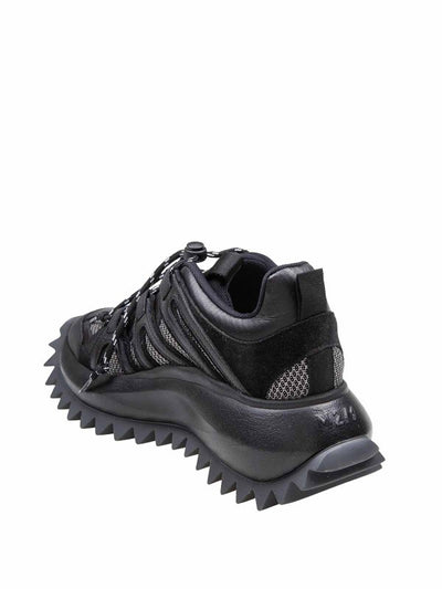 Sneakers Running Trek In Pelle Colore Nero