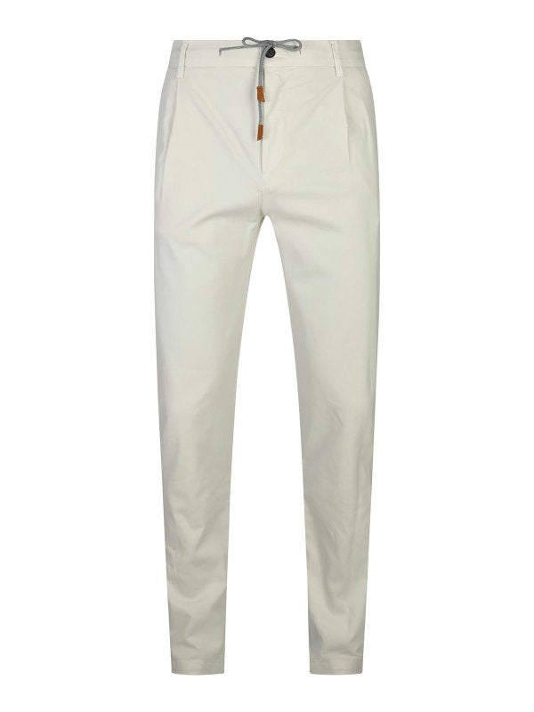 Pantaloni Di Cotone Bianco