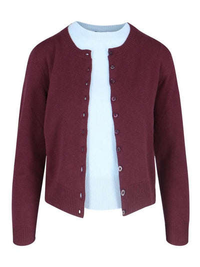 Cardigan Con Maglione Crop Bicolor