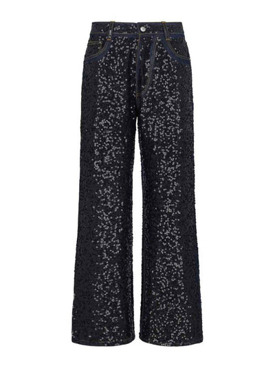 Jeans Dritti Con Paillettes