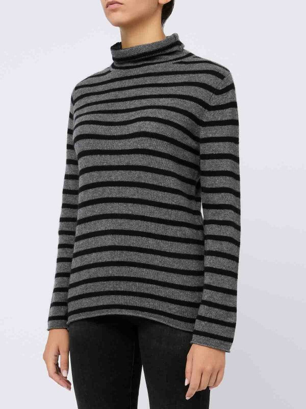 Maglione In Cashmere A Righe