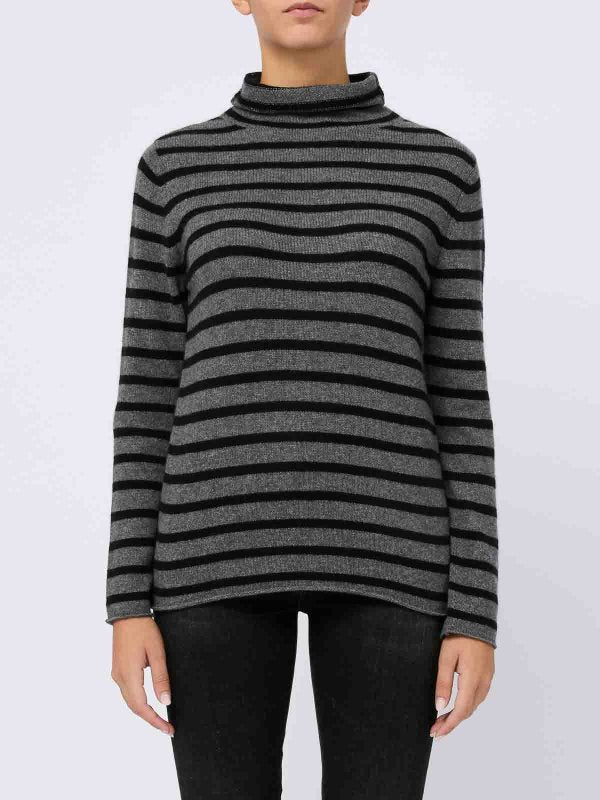 Maglione In Cashmere A Righe