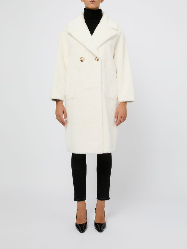 Cappotto Lungo Oversize Bianco Mimi Ml