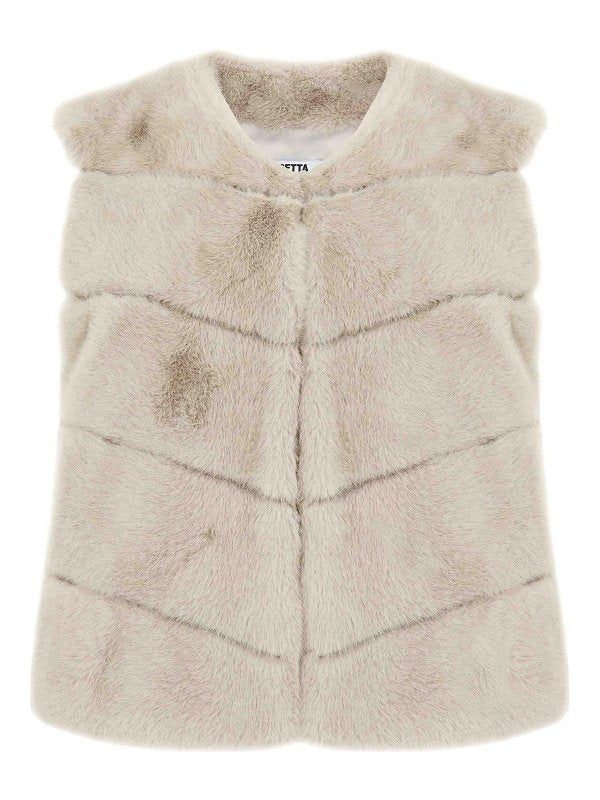 Gilet Di Pelliccia Grigia